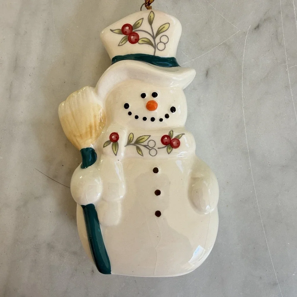 2012 Pfaltzgraff Winterberry Christmas Ornament‎ NIB Snowman Santa Soldier RARE